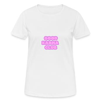 good karma club - Frauen T-Shirt atmungsaktiv - Weiß - Vorne - AI Model Female 172 dark (172cm)