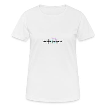 GAMER EN TOURNÉE - T-shirt respirant Femme - blanc - Devant - AI Model Female 172 dark (172cm)