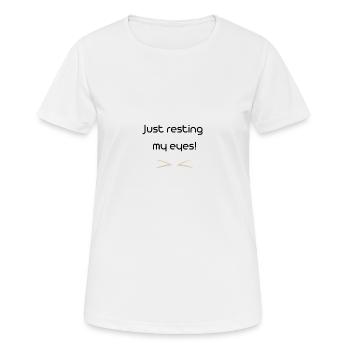 Juste reposer mes yeux - T-shirt respirant Femme - blanc - Devant - AI Model Female 172 dark (172cm)
