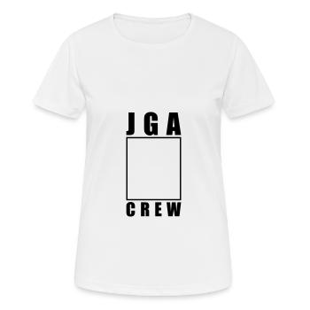 JGA Crew Leer - Frauen T-Shirt atmungsaktiv - Weiß - Vorne - AI Model Female 172 dark (172cm)