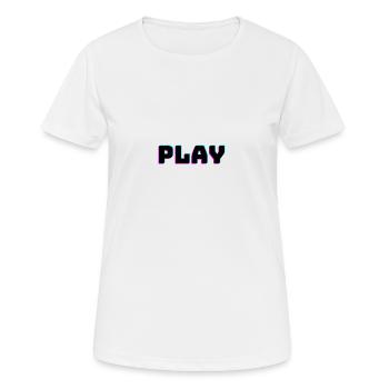 Play - Frauen T-Shirt atmungsaktiv - Weiß - Vorne - AI Model Female 172 dark (172cm)