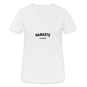 Cool Yoga Dire Cadeau Yogi - T-shirt respirant Femme - blanc - Devant - AI Model Female 172 dark (172cm)
