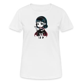 Chibi Goth Girl - T-shirt respirant Femme - blanc - Devant - AI Model Female 172 dark (172cm)