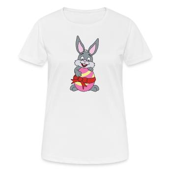 Motif de Pâques Pâques Lapin de Pâques - T-shirt respirant Femme - blanc - Devant - AI Model Female 172 dark (172cm)