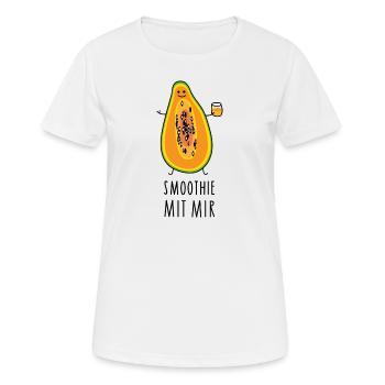 Papaya Smoothie - Frauen T-Shirt atmungsaktiv - Weiß - Vorne - AI Model Female 172 dark (172cm)