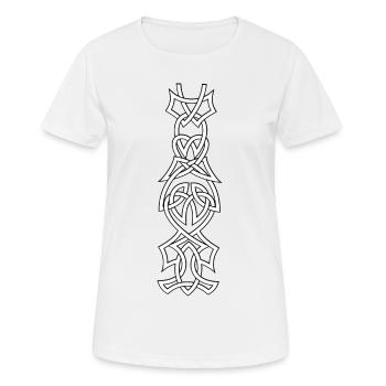 Welt noeud celtique - T-shirt respirant Femme - blanc - Devant - AI Model Female 172 dark (172cm)