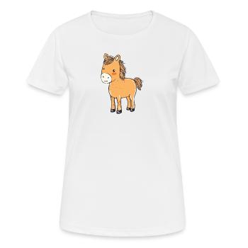 Cavalier de sabots de cheval - T-shirt respirant Femme - blanc - Devant - AI Model Female 172 dark (172cm)
