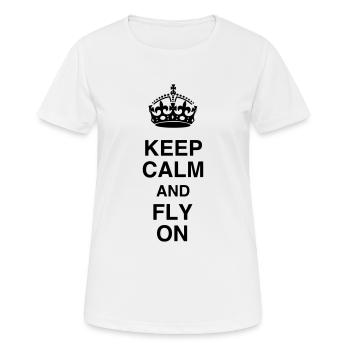Flugzeug / Luftfahrt / Arbeit / Job - Frauen T-Shirt atmungsaktiv - Weiß - Vorne - AI Model Female 172 dark (172cm)