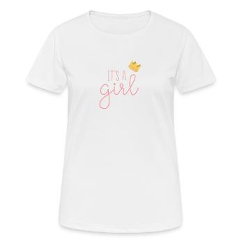 It's a girl - Frauen T-Shirt atmungsaktiv - Weiß - Vorne - AI Model Female 172 dark (172cm)