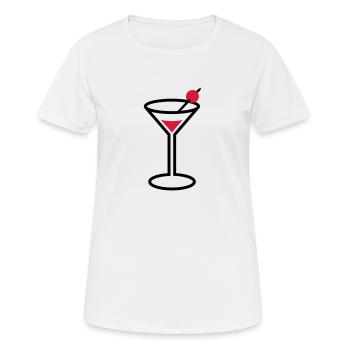 Martini Cocktail Glas - Frauen T-Shirt atmungsaktiv - Weiß - Vorne - AI Model Female 172 dark (172cm)