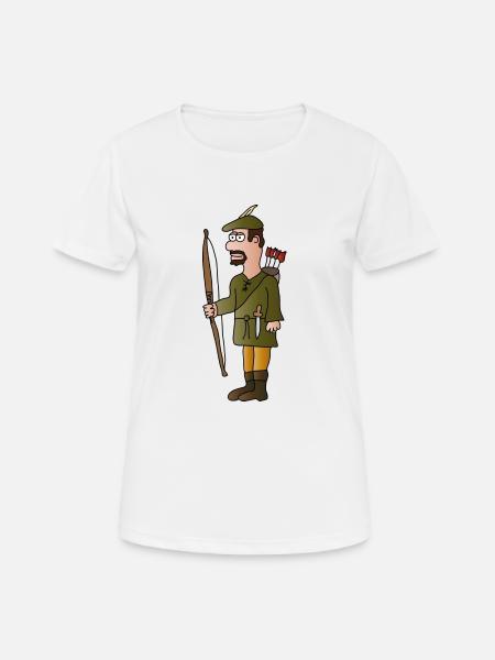 Bogenschütze Robin - Frauen T-Shirt atmungsaktiv - Weiß