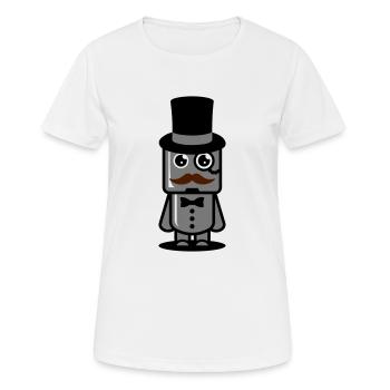Gentleman Robot - T-shirt respirant Femme - blanc - Devant - AI Model Female 172 dark (172cm)