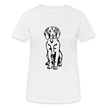 Bayrischer Gebirgsschweisshund - Frauen T-Shirt atmungsaktiv - Weiß - Vorne - AI Model Female 172 dark (172cm)
