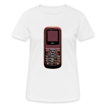 old cell phone - Women's Breathable T-Shirt - white - Front - AI Model Female 172 dark (172cm)