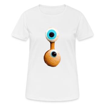 Augen Abstrakt übereinander - Frauen T-Shirt atmungsaktiv - Weiß - Vorne - AI Model Female 172 dark (172cm)