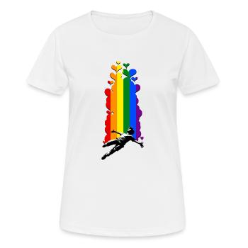 Tomber amoureux - T-shirt respirant Femme - blanc - Devant - AI Model Female 172 dark (172cm)