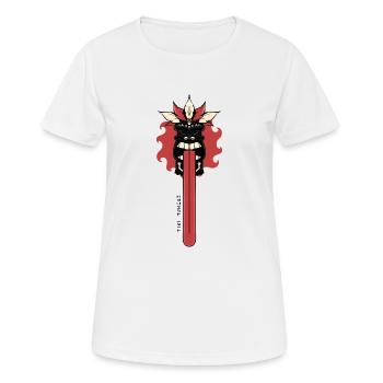 Tiki langue - T-shirt respirant Femme - blanc - Devant - AI Model Female 172 dark (172cm)