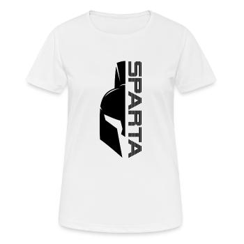 Spartaner - Frauen T-Shirt atmungsaktiv - Weiß - Vorne - AI Model Female 172 dark (172cm)