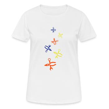 Icône de pince - T-shirt respirant Femme - blanc - Devant - AI Model Female 172 dark (172cm)