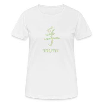 Caractères Vrai Chinois - T-shirt respirant Femme - blanc - Devant - AI Model Female 172 dark (172cm)
