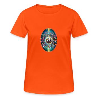 Unity in the game (The World in Football Fever) - Women's Breathable T-Shirt - neon orange - Front - AI Model Female 172 dark (172cm)