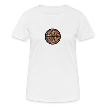 Fleur de vie - T-shirt respirant Femme - blanc - Devant - AI Model Female 172 dark (172cm)