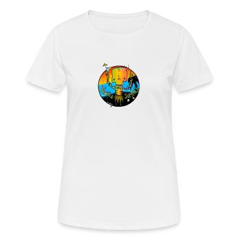 RetkuOriginals - WastedSummer - T-shirt respirant Femme - blanc - Devant - AI Model Female 172 dark (172cm)