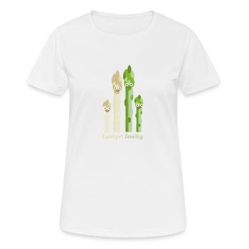 aspargus family,asparagus,white asparagus,family - Women's Breathable T-Shirt - white - Front - AI Model Female 172 dark (172cm)