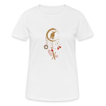 Lamm Weihnachten Weihnachtstraumfänger - Frauen T-Shirt atmungsaktiv - Weiß - Vorne - AI Model Female 172 dark (172cm)