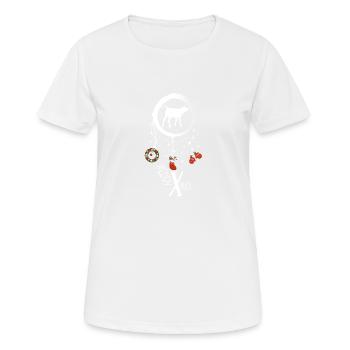 Kalb Weihnachten Weihnachtstraumfänger - Frauen T-Shirt atmungsaktiv - Weiß - Vorne - AI Model Female 172 dark (172cm)