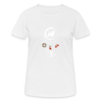 Norfolk Terrier Weihnachten Weihnachtstraumfänger - Frauen T-Shirt atmungsaktiv - Weiß - Vorne - AI Model Female 172 dark (172cm)