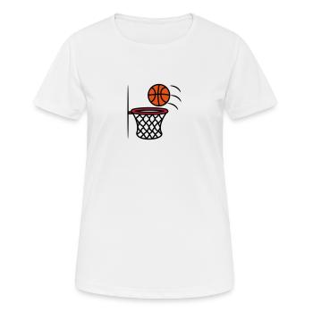 Basketball korb - Frauen T-Shirt atmungsaktiv - Weiß - Vorne - AI Model Female 172 dark (172cm)