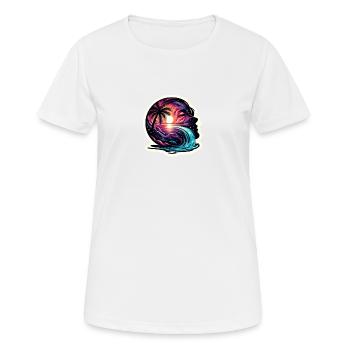 Palm and Galaxy - Women's Breathable T-Shirt - white - Front - AI Model Female 172 dark (172cm)