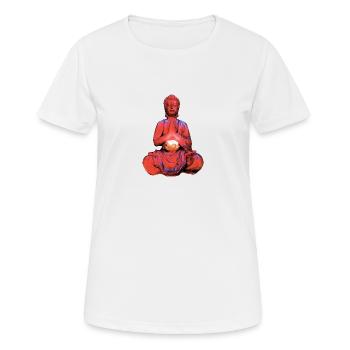 Buddha - Frauen T-Shirt atmungsaktiv - Weiß - Vorne - AI Model Female 172 dark (172cm)