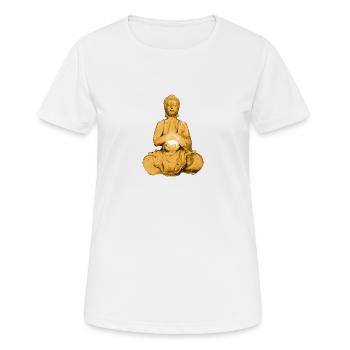 Buddha - Frauen T-Shirt atmungsaktiv - Weiß - Vorne - AI Model Female 172 dark (172cm)