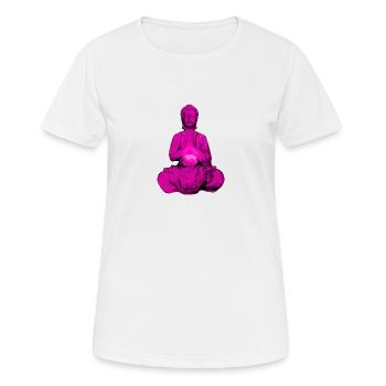 Buddha Figur - Frauen T-Shirt atmungsaktiv - Weiß - Vorne - AI Model Female 172 dark (172cm)