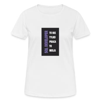 SQL Developer - Women's Breathable T-Shirt - white - Front - AI Model Female 172 dark (172cm)