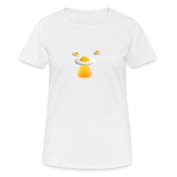 Unidentifiziertes Spiegelei - Frauen T-Shirt atmungsaktiv - Weiß - Vorne - AI Model Female 172 dark (172cm)