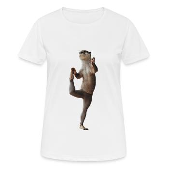 Otter - Frauen T-Shirt atmungsaktiv - Weiß - Vorne - AI Model Female 172 dark (172cm)