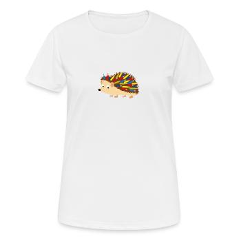 Hedgehog colored pencil - Women's Breathable T-Shirt - white - Front - AI Model Female 172 dark (172cm)