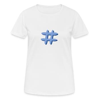 Hashtag - Frauen T-Shirt atmungsaktiv - Weiß - Vorne - AI Model Female 172 dark (172cm)