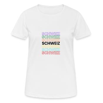 Switzerland Pride - Women's Breathable T-Shirt - white - Front - AI Model Female 172 dark (172cm)