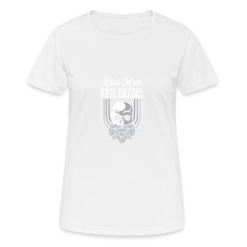 Hats Razor Barber Gift - Women's Breathable T-Shirt - white - Front - AI Model Female 172 dark (172cm)