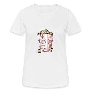pop-corn - T-shirt respirant Femme - blanc - Devant - AI Model Female 172 dark (172cm)