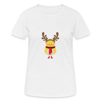Sweet Christmas. Chickens duck. Funny gift - Women's Breathable T-Shirt - white - Front - AI Model Female 172 dark (172cm)