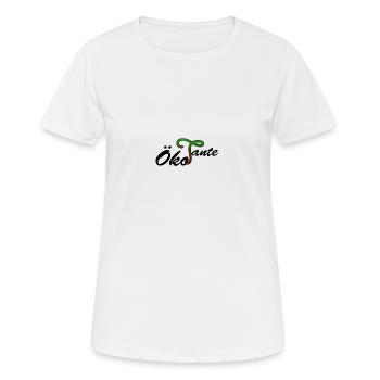 OekoTante Öko Tante - Geschenkidee Geschenk - Frauen T-Shirt atmungsaktiv - Weiß - Vorne - AI Model Female 172 dark (172cm)