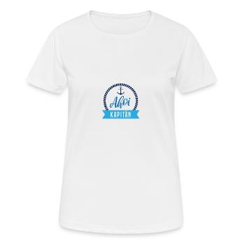 Ahoi Kapitän - Frauen T-Shirt atmungsaktiv - Weiß - Vorne - AI Model Female 172 dark (172cm)