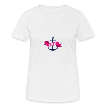 Die Braut - Frauen T-Shirt atmungsaktiv - Weiß - Vorne - AI Model Female 172 dark (172cm)
