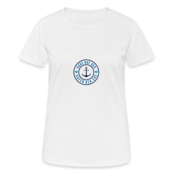 Kurs auf den Hafen der Ehe - Frauen T-Shirt atmungsaktiv - Weiß - Vorne - AI Model Female 172 dark (172cm)