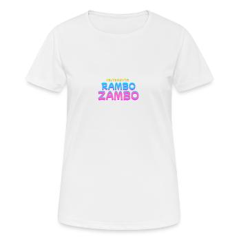 Heute richtig Rambo Zambo (Kanzler 2025) - Frauen T-Shirt atmungsaktiv - Weiß - Vorne - AI Model Female 172 dark (172cm)
